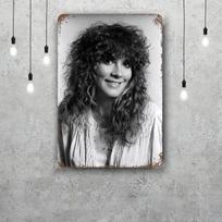 Stevie Nicks Metaliniai ženklai sienų dekoras Vintažiniai skardos ženklai Kapitono Metalinis plakatas Dekoracija Barui, Pub'ui, Klubui Sienų dekoracija 20x30cm（7.8x11.8inch） black