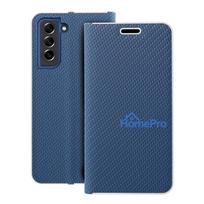Flip case for Samsung S21 Luna Book Carbon blue