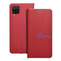 Flip case for Samsung A12 / M12 Luna Book Carbon red