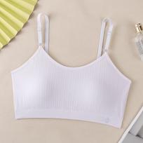 Girls' High School & Junior High Period Underwear with Sports Bra - High Elastic Camisole & Fixed Cups F (80-135 jin) šviesiai violetinė spalva