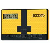 Seiko Clock Digital Mini Timer Table Clock with Touch 67 x 103 x 23 MT801Y Swimming Plate, Yellow, mm, (Swimming/Competitive Theme) white