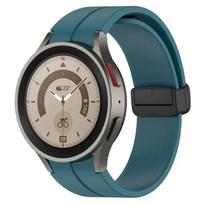 Silikoninė apyrankė skirta Samsung Watch 5 Pro 45mm 6 klasikinė 47mm 43mm 44mm 40mm magnetinė sagtis correa Galaxy Watch 6 dirželis Watch 5 40mm 44mm gray