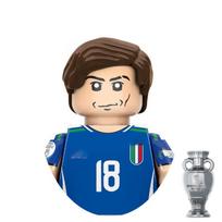 Surinkite plytelių veiksmo figūrėles Pasaulio futbolo žvaigždės Futbolo žaidimo žaidėjai Statybiniai blokeliai Minifigūrėlių rinkinys Modeliniai žaislai Gimtadienio dovana beige