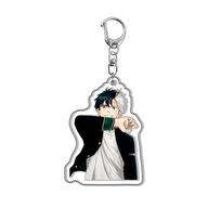 Anime Acrylic Keychain Windbreaker WIND BREAKER Lightweight Carry Portable Mini Cute 5.5CM gray