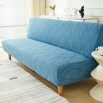 Folding-Couch Divan Full Protection Wrap, Springy Stretch Fitted-Cover Patterned Jacquard Couch Sleeping-Bed Dust-Repellent No-Slide, Designed For S-length120-155cm