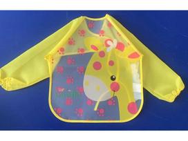 Waterproof Baby Bib Smock for Boys & Girls - Spring/Autumn Thin Style, Reversible EVA Painting Clothes One Size 1-4 Years gray