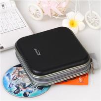 CD Bag, 40-disc CD Case, Car and Home Storage Bag black