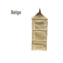 Four-Layer Outdoor Folding Drying Rack for Cutlery, Fruit, and Vegetables with Mosquito-Proof Hanging Net 36x36x100 cm beveik baltos spalvos