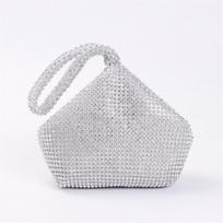 Cirkonio moteriška metalinė vakarinė delninukė Madinga ponios moteriška deimantinė super mini rankinė vestuvėms Crystal vakarinė rankinė white