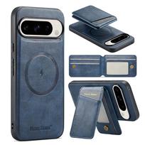 RFID Blocking Detachable Wallet Case for Google Pixel 11 Pro XL10A Pixel10 Pro 9 9A 8 8A 7 7A Magnetic Card Holder Leather Cover Google Pixel 9 Pro gray