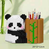 Capybara Building Block Pen Holder Multi-Function Desk Organizer for Office Supplies Cosmetics Birthday Gift Desktop Decoration brown