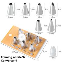 Disposable piping bags confectionery spout for cake Fondant Cake Cream Bag for Decorating Pastries Cakes Baking Tools 7pcs-set gray
