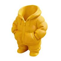 3D Printed Down Coat Pen Holder, Desk Makeup Brush Organizer, Creative Puffer Jacket Pencil Cup for Office, Teacher Student Gift M