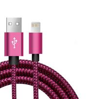 3A greito įkrovimo USB įkroviklio laidas, skirtas iPhone 13 12 11 14 Pro X XR XS Max 6s 7 8 Plus 5s SE 2 iPad duomenų laidas, ilgas 3 m. 2m vyno raudonos spalvos