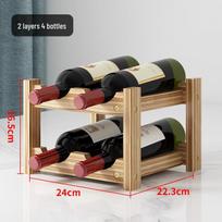 Solid Wood Modern Minimalist Wine Rack Cabinet and Display Organizer gray
