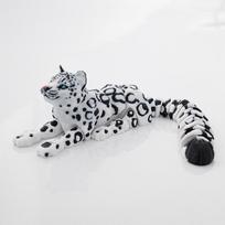 16/21cm 3D Printed Snow Leopard Model Simulation Multi-joint Movable Wild Animal Figurines Mini Home Decoration Crafts Cute Gift 16cm balta