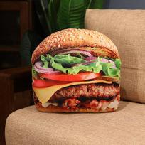 Food Cuddly Bolster Filled Like Real Hamburger Dog Bread Pizza Throw Pillow Silky Head Rest Plushy Display Piece Suitable For Couch