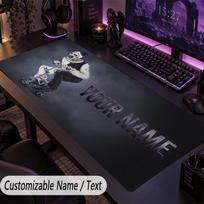 Custom Text Big Mousepad, Extended Desk Pad For Laptop Work GameTerrifier Art the Clown 30cmx80cm