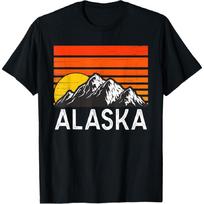 Alaska USA Retro Vintage Mountain T-Shirt XXXXXL