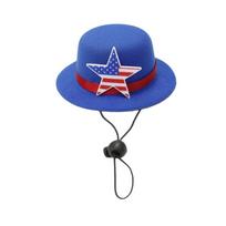 Small Top Hat with Hair Clip US Independence Day Theme Costume Headwear National Day Celebration Head Accessories Supply