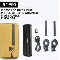 Bicycle Light 10000mAh Bike Light Power Bank Flashlight USB Charging MTB Mountain Bicycle Cycling Headlight Lamp Accessories beige