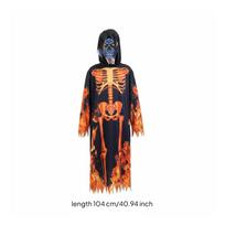 Halloween Cosplay Outfit Stage Performance Use Skeleton Costume Easy to black
