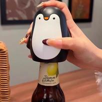 Penguin-shaped Multifunctional Plastic Bottle Opener for Home Use and Gift Giving Bottle Opener white