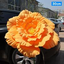 30/40cm Dirbtinė bijūno vestuvių vakarėlio didelė gėlių parodos rekvizitai „Pasidaryk pats“ netikros gėlės Vestuvių lango fono sienos dekoracija orange 30cm