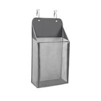 Dorm Laundry Bin for Door Use, Fabric Net Basket with 2 Hangers for Bedroom Bathroom Towels and Daily Wear Storage Home 2