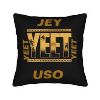JEY YEET USO Wrestling Pillow Cover  Print Cushion Cover Vintage Pillow Case For Office Car Home Decor 12x12Inch brown