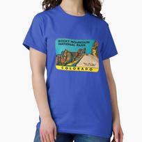 Vintage Rocky Mountain National Park Colorado  USA Travel Decal Classic T-Shirt XXXL