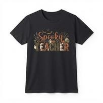 Spooky Teacher T-Shirt, Halloween Teac Shirt, Halloween Gift 150 brown