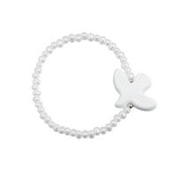 Fashion Crystal Pearl Dove of Peace Earrings Necklaces For Women Fresh Elegant Creative Beaded Jewelry Daily Party Accessories white