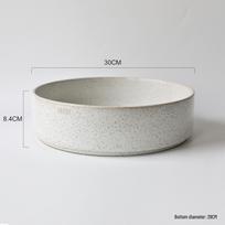 Didelis baltas keramikinis bonsai vazonas: Negilus, be skylių dizainas hidroponiniams samanoms, lengvo prabangos apdaila gray