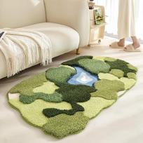 Thickened Flocking Bedside Carpet 90*153
