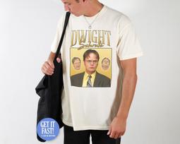 Dwight Schrute Homage US Office T-Shirt Michael Scott Vintage 90's Retro M beige
