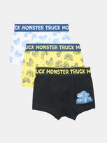 Sinsay - Medvilninės bokserio kelnaitės su monster truck motyvu 3 vnt. - multicolor