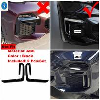 ABS Auto Front Fog Lights Lamp Eyelid Eyebrow Air Intake Decor Stripes Cover Trim Accessories Fit For BMW X5 G05   2024 juoda