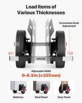 Skydų transportavimo vežimėlis VEVOR PD453, 453,6 kg, juodas, 41 x 45 x 30 cm