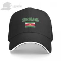 Suriname Flag With Letter Baseball Cap Unisex Women Summer Unisex Hip Hop Caps Cotton Snapback Golf Hat Fishing Caps One Size black