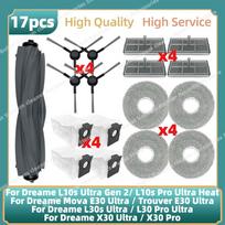 Tinka Dreame L10s Ultra Gen 2 / L10s Pro Ultra Heat / Mova E30 Ultra / Trouver E30 Ultra Dalims Pagrindinis Šoninis Šepetėlis Filtro Mop Maišelis