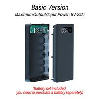6 Cell 18650 Detachable Solder-Free DIY Power Bank Kit Mobile Power Supply Housing QC PD Fast Charging Support Without Battery juoda