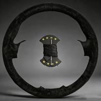 Car Steering Cover For Jeep Commander (XK) 2006-2008 Grand Cherokee III(WK) UV Protection Anti-Aging Glossy Carbon Fiber Leather