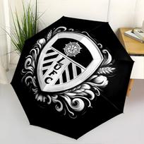 1 PC Automatic Folding Umbrella - Leeds Football Club Pattern Portable Foldable Design With 8 Ribs Christmas Birthday Gifts multicolor