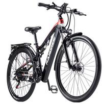 RANDRIDE YG90B Full Suspension E-Bike 1000W 48V 17Ah Hydraulic Brakes 27.5x2.4 CST Tires 4'' Color LCD 45km/h Off-Road Bike