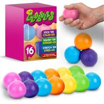 Crayola Globble Squeeze Toy Sticky Balls Stress Relief 16-Piece Set blue