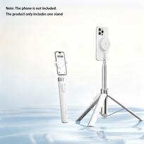 Compatible With MagSafe Dual‑Sided Magnetic Selfie Stick 1.7M Auto‑Pop‑Up Aluminium Alloy Tripod Hidden Phone Clip for Live Streaming Vlog Selfie