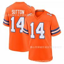 NFL Denver Broncos 14 Sutton Vintage Football Jersey Mens Orange Retro Sports Shirt L