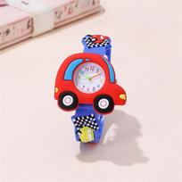 Cute Car Pattern Silicone Band Cartoon Watch Kids Boys Girls Gifts red