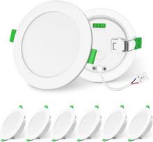 Alusso įleidžiami LED lubiniai šviestuvai, 12W, reguliuojama spalvos temperatūra, 6vnt.